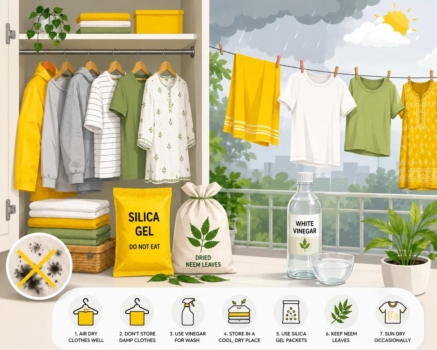 Monsoon Cloth Care Tips - Wash Kiya