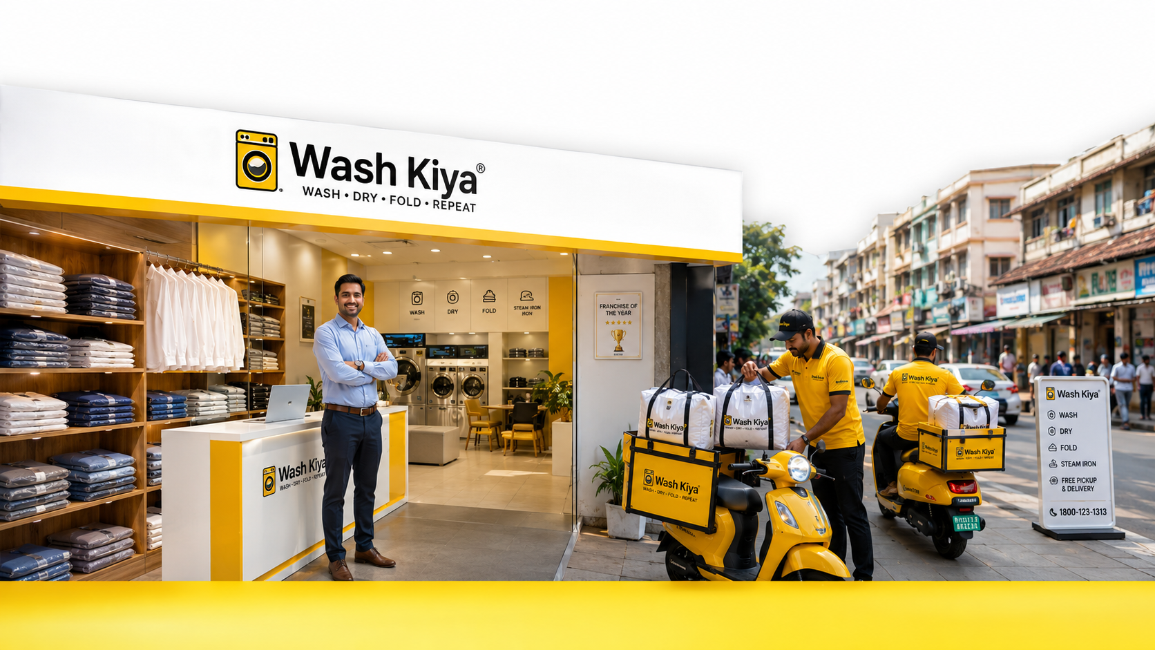 Best laundry franchise in India - Wash Kiya sustainable and profitable business model