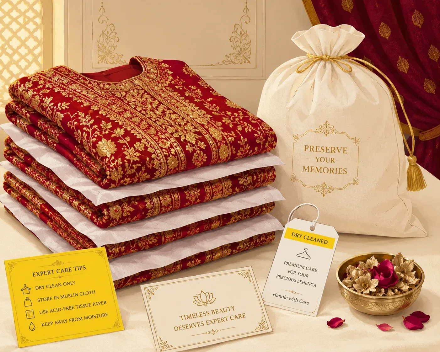 Wedding Lehenga Dry Cleaning Guide - Wash Kiya