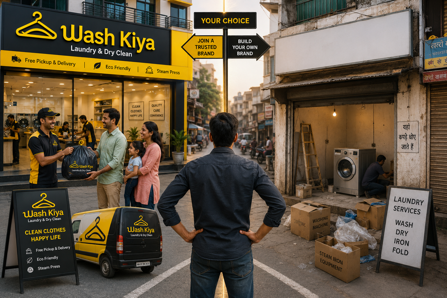 Laundry franchise or your own brand - Business decision behind starting a laundry business