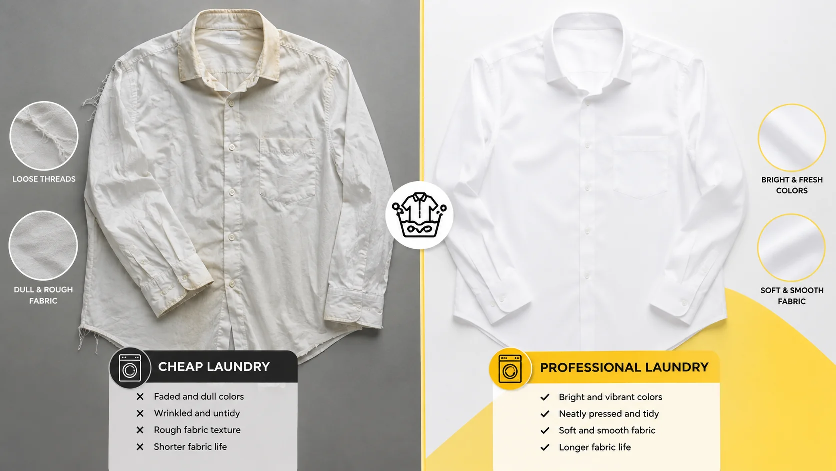 Cheap Laundry vs Professional Laundry - Wash Kiya