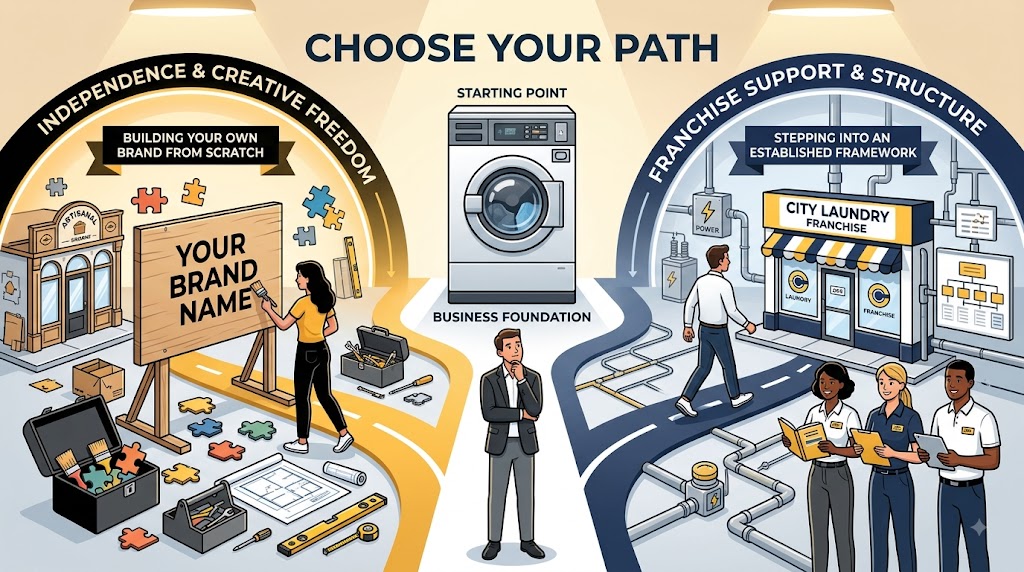 Laundry franchise or your own brand - Business decision behind starting a laundry business