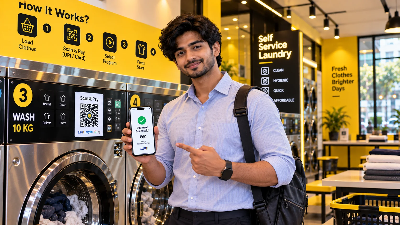 How QR Code Payments Are Making Laundry Services More Convenient - Wash Kiya