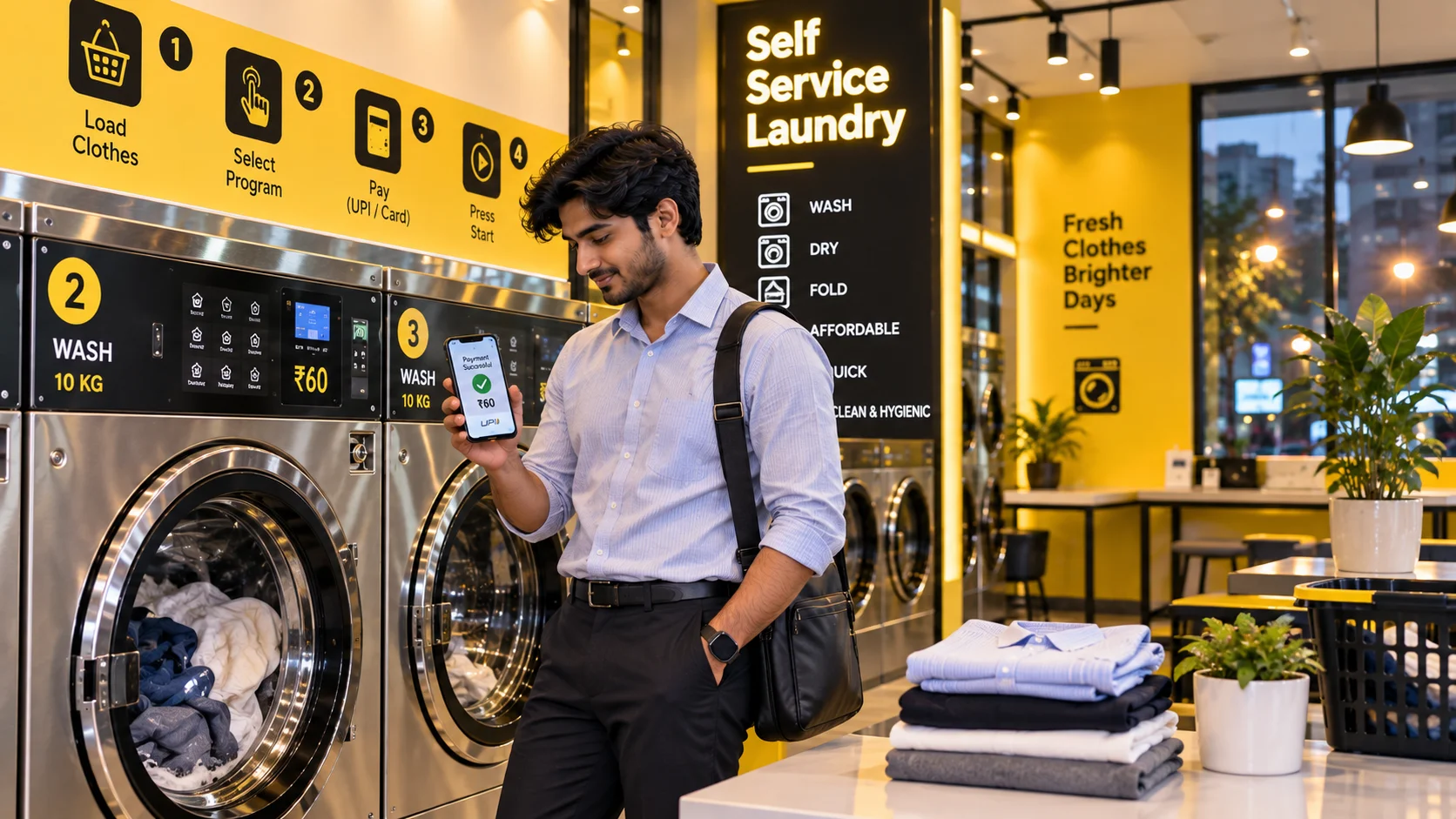 Self-Service Laundry for Students, Bachelors and Working Professionals - Wash Kiya